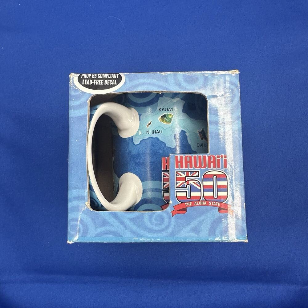 Island Heritage Hawaii 50th Anniversary Hawaiian Islands Ceramic Mug Collectible